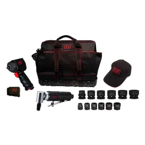 1/2 in. Drive Mighty Seven Air Tool Kit With Tool Bag And Two 6 Piece Mini Impact Sets KNGNC-4611QMS King Tony America