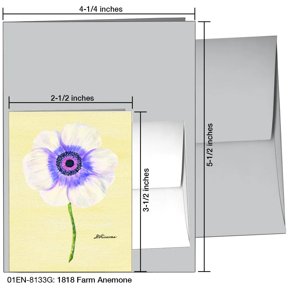 1818 Farm Anemone, Greeting Card (8133G)