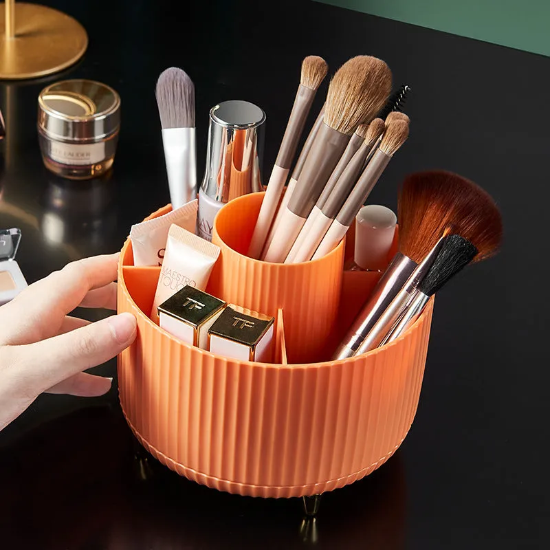 360° Rotating Makeup Brush Organizer