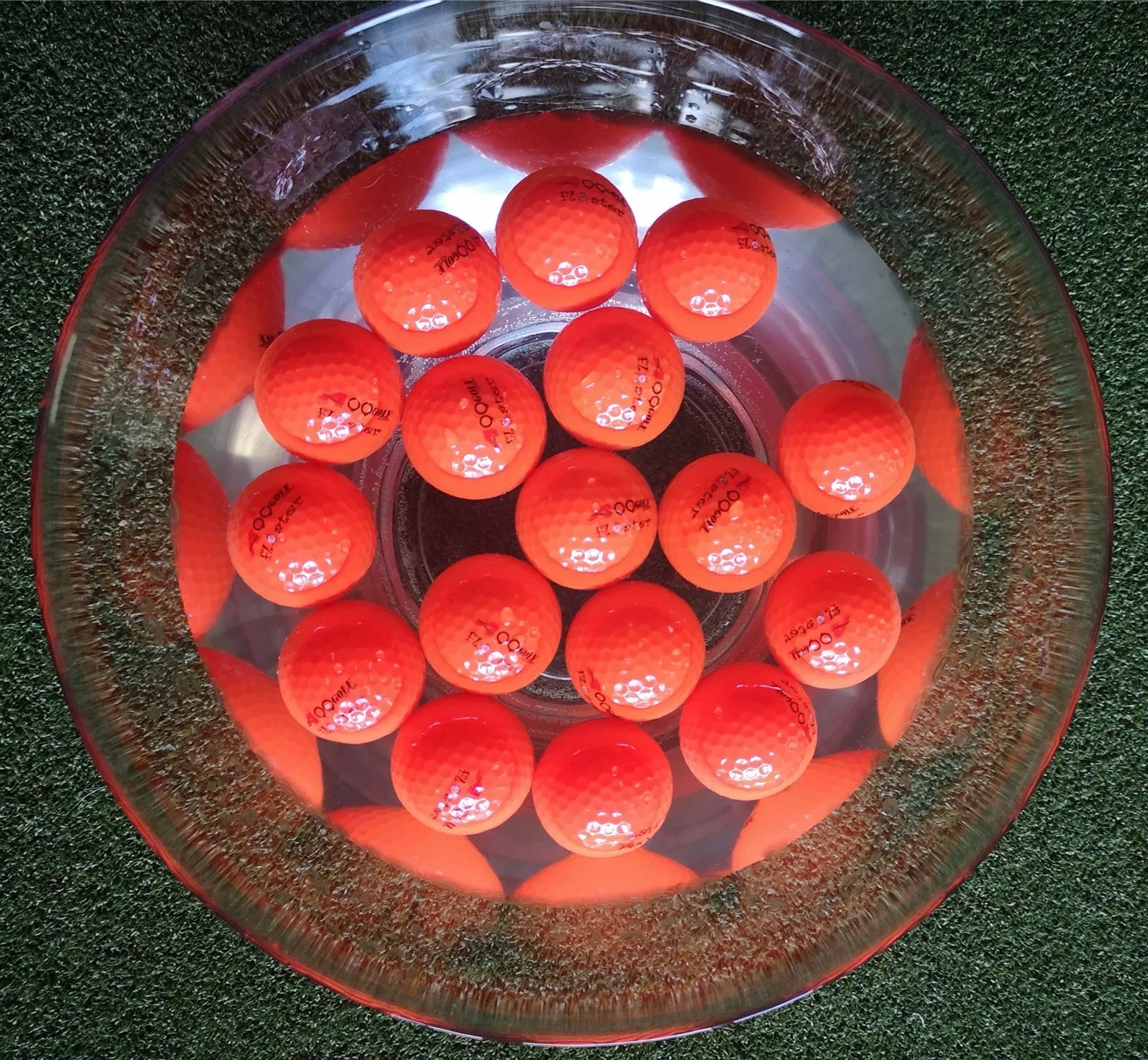 48pcs A99 Golf Floater Balls Floating Float Water Range Pool Pond Balls Water Fun Orange w Mesh Carry Bag