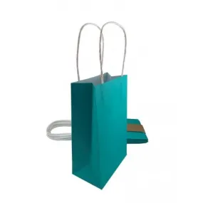 5pk Teal Paper Party Gift Bags