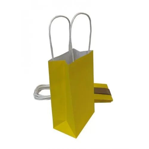 5pk Yellow Paper Party Gift Bags