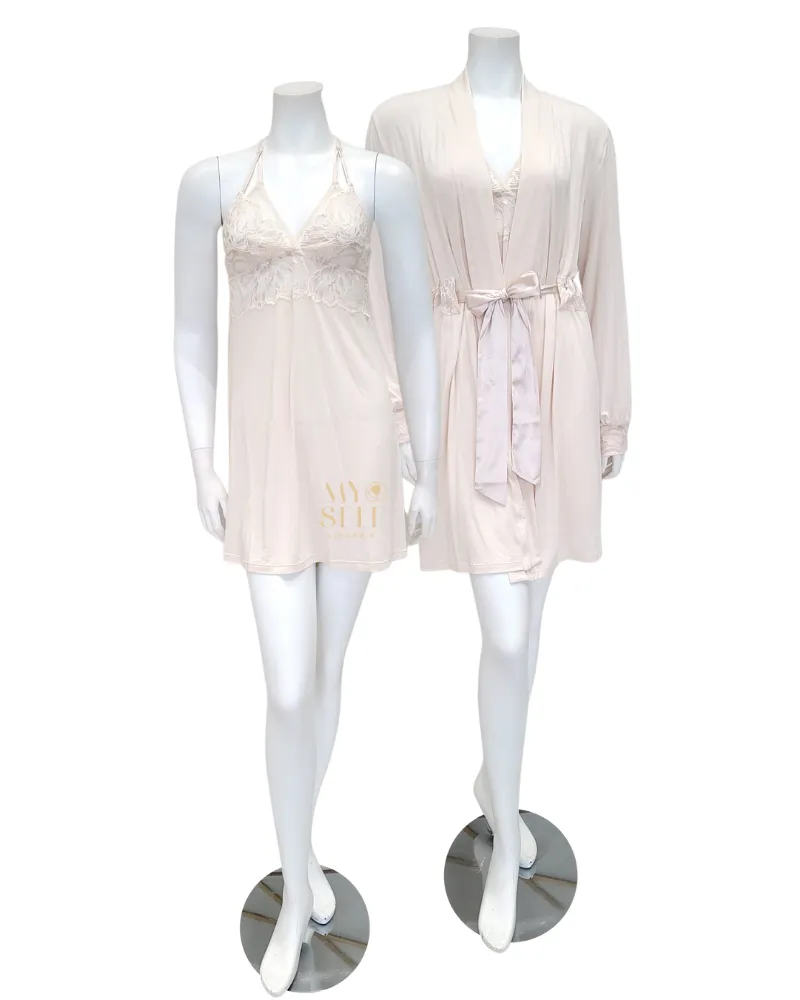 6029 Swan Bride to Be Modal Chemise & Robe Set