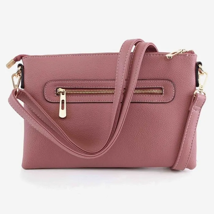 8623 Ellen Three Compartment Wristlet Fashion Clutch/Crossbody