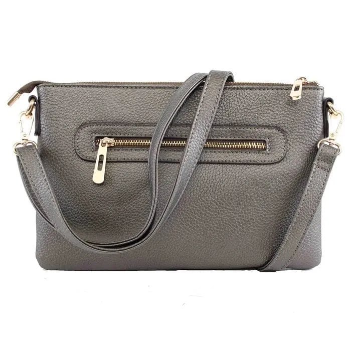 8623 Ellen Three Compartment Wristlet Fashion Clutch/Crossbody