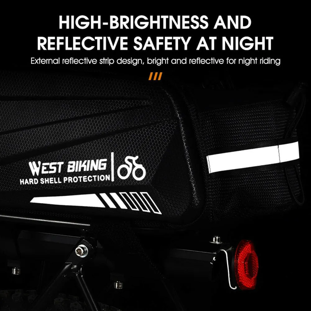 8.6L Bicycle Bag Waterproof Bicycle Rear Seats Bag Reflective Mountain Bike Electric Bike Motorcycle Rear Bag