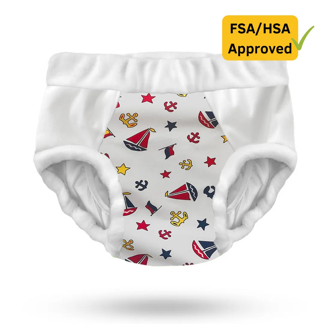 Adult Cloth Diapers;  Sailboat