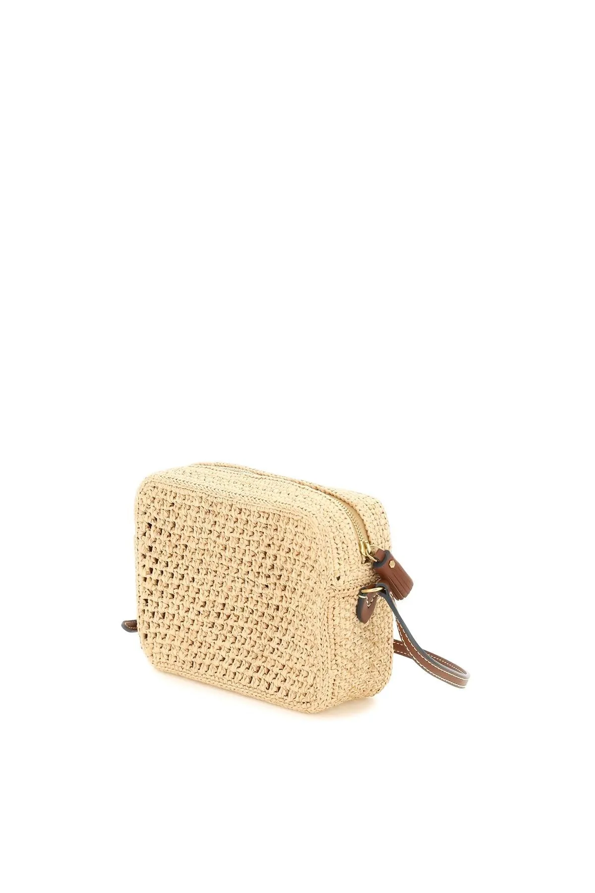 Anya hindmarch raffia eyes crossbody bag