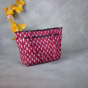 Baby Bag /Diaper bag/Hospital Bag Maroon Colour with Small Mango Design.