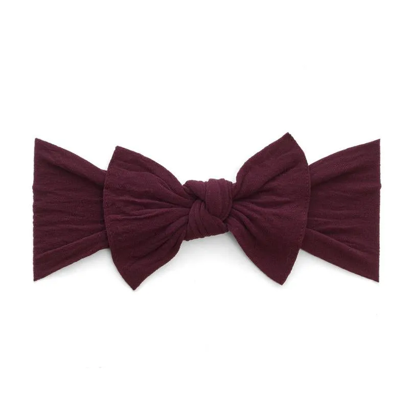 Baby Bling Bows - Classic Knot - Burgundy