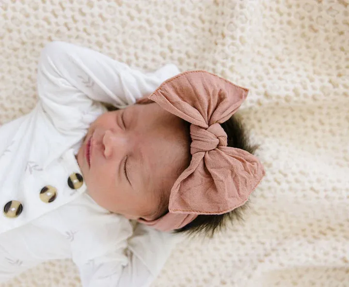 Baby Bling Bows - Classic Knot - Rose Gold