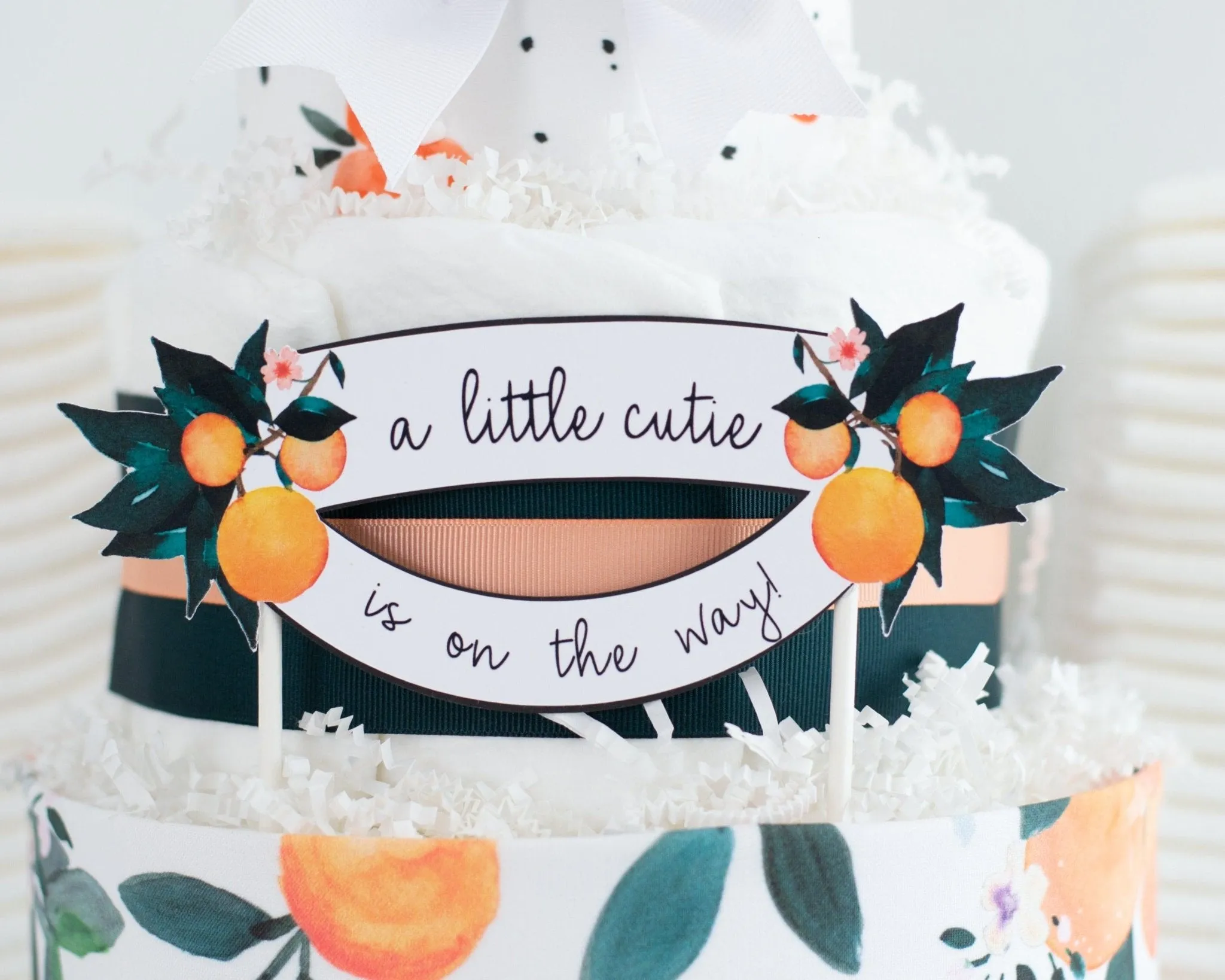 Baby Blossom Company Little Clementine Diaper Cake