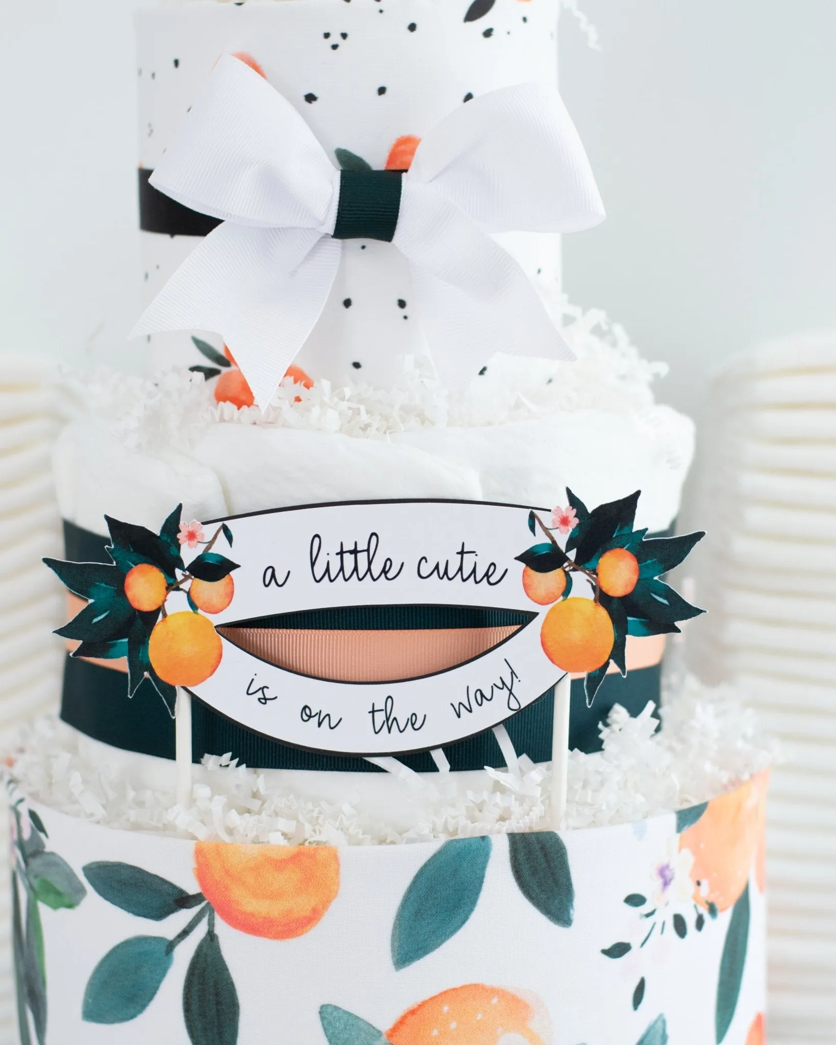 Baby Blossom Company Little Clementine Diaper Cake