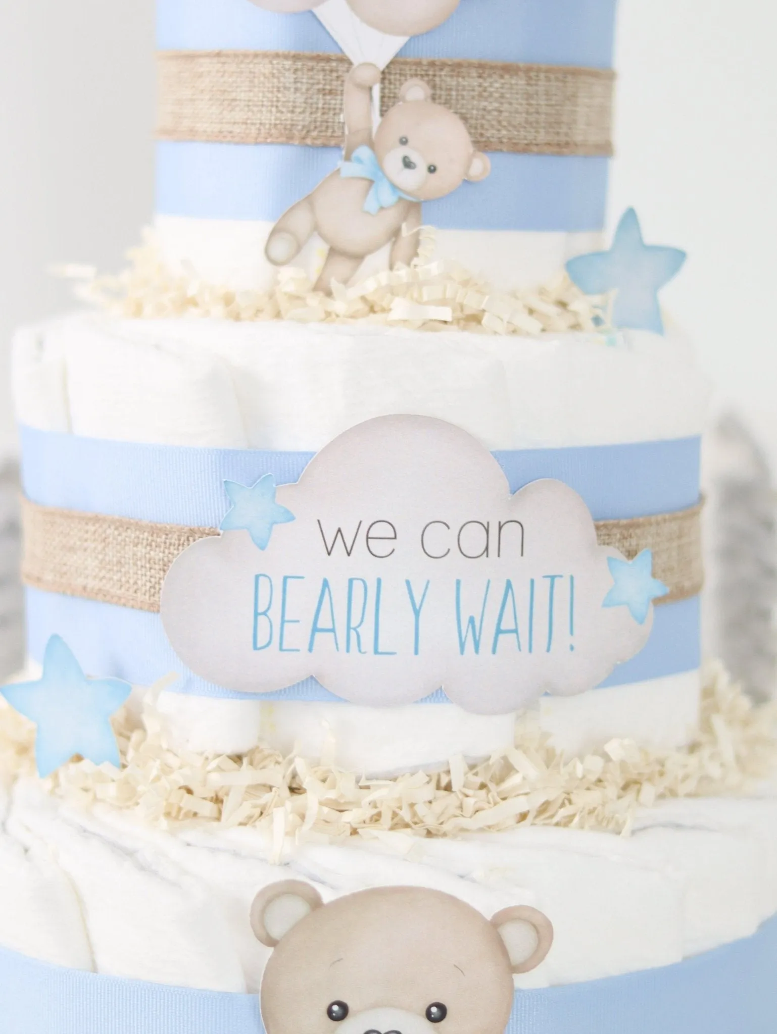 Baby Blossom Company Teddy Bear Diaper Cake Collection - Blue