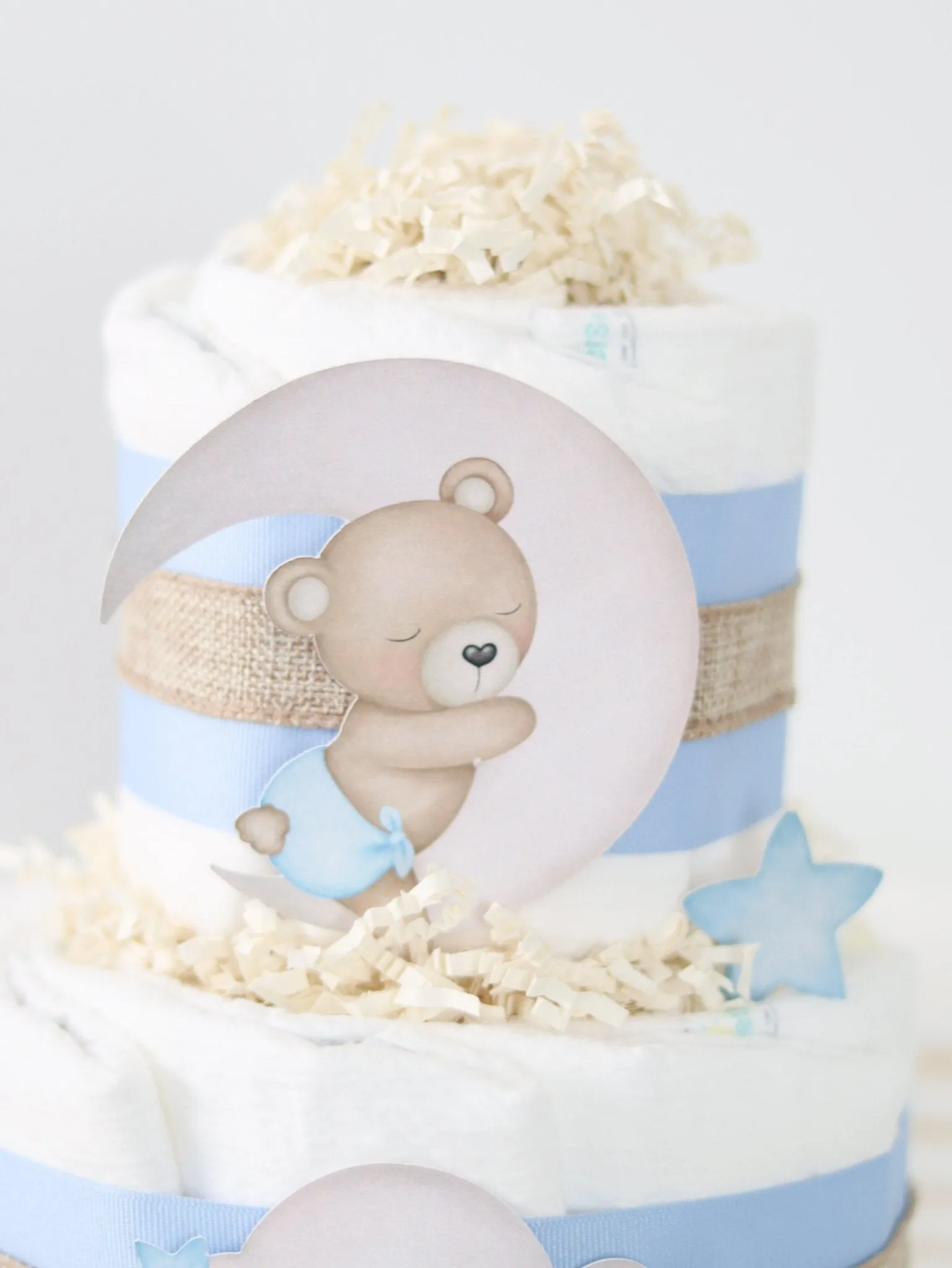 Baby Blossom Company Teddy Bear Diaper Cake Collection - Blue