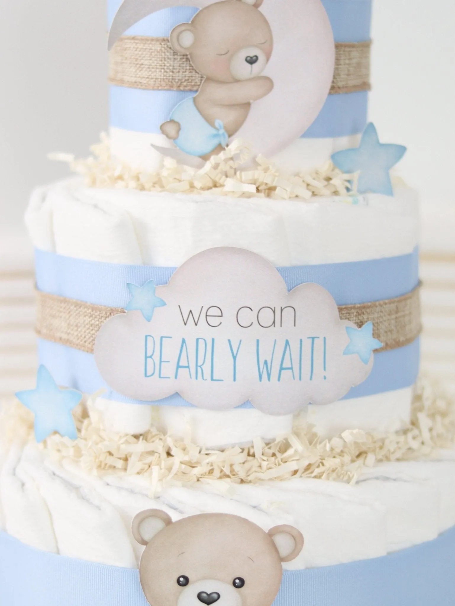 Baby Blossom Company Teddy Bear Diaper Cake Collection - Blue