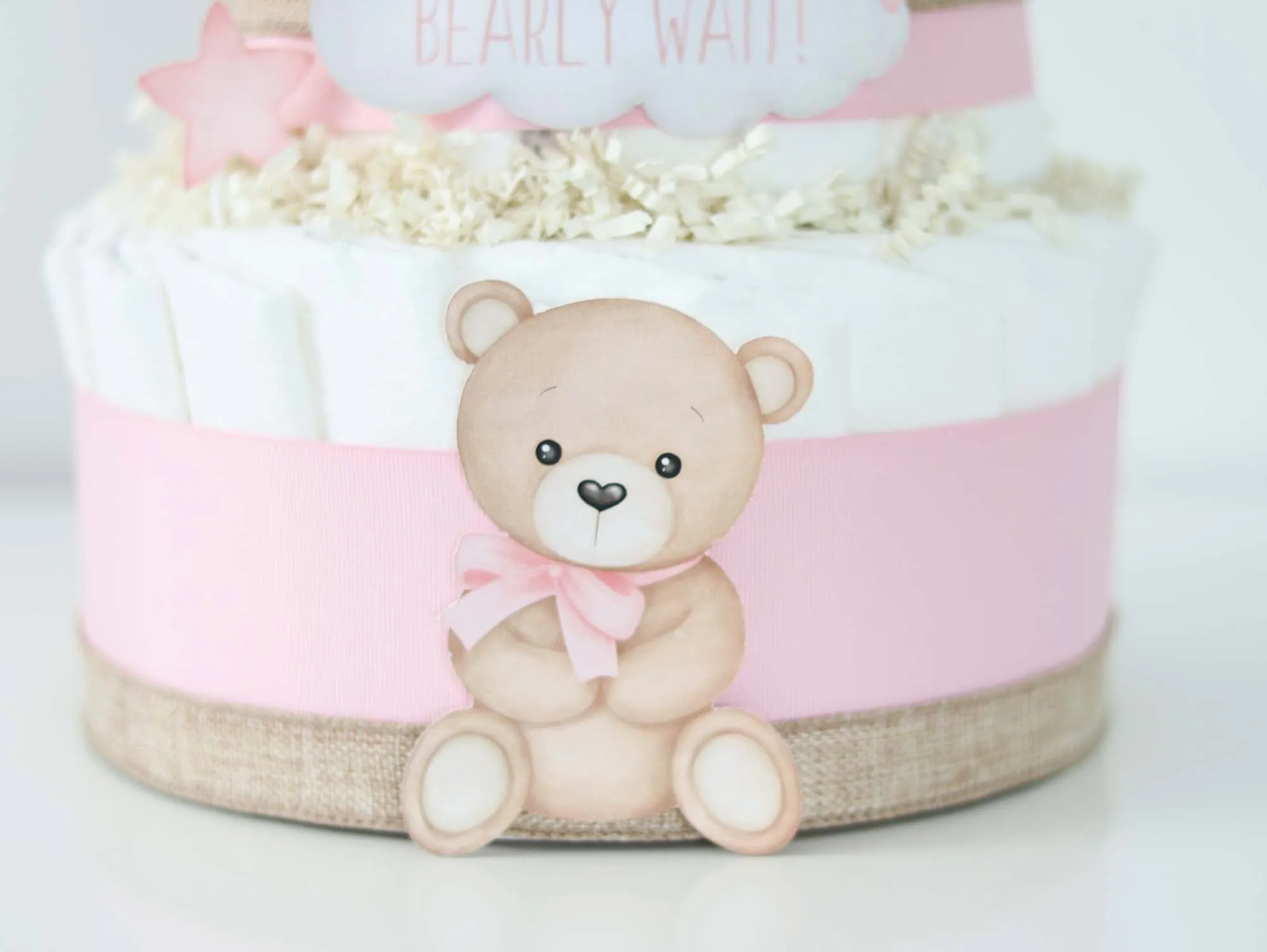 Baby Blossom Company Teddy Bear Diaper Cake Collection - Pink