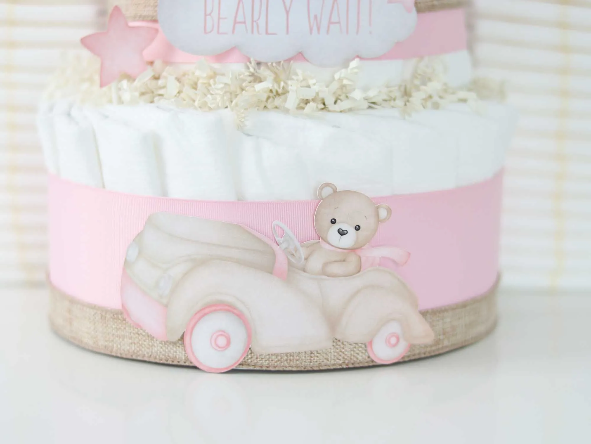 Baby Blossom Company Teddy Bear Diaper Cake Collection - Pink