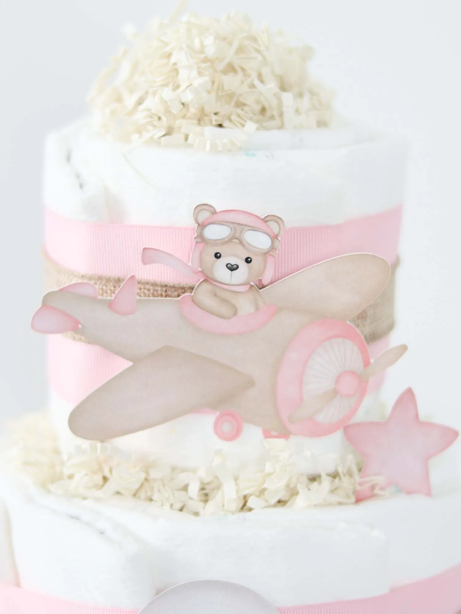 Baby Blossom Company Teddy Bear Diaper Cake Collection - Pink