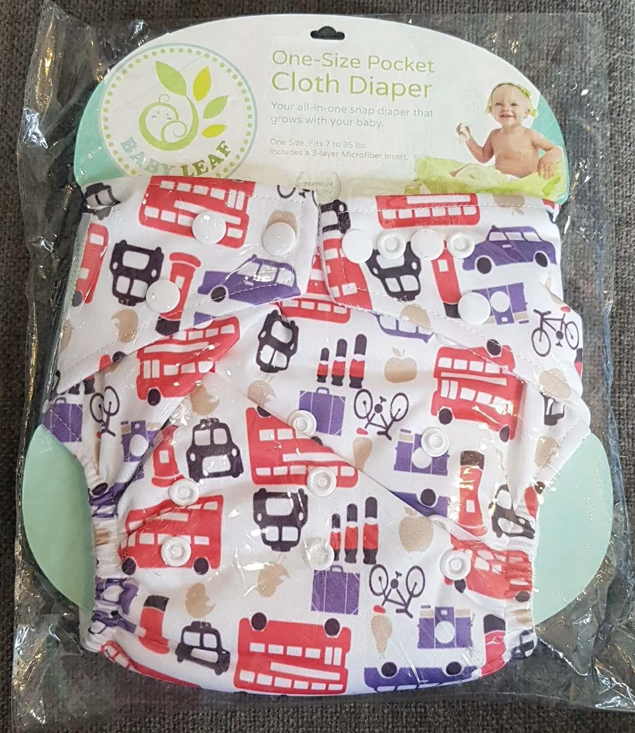 Baby Leaf London Street One-Size Cloth Diapers