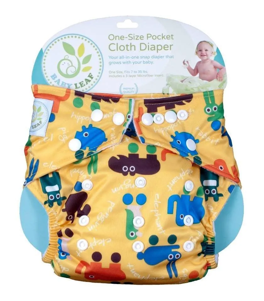 Baby Leaf Zoorific Friends One-Size Cloth Diapers