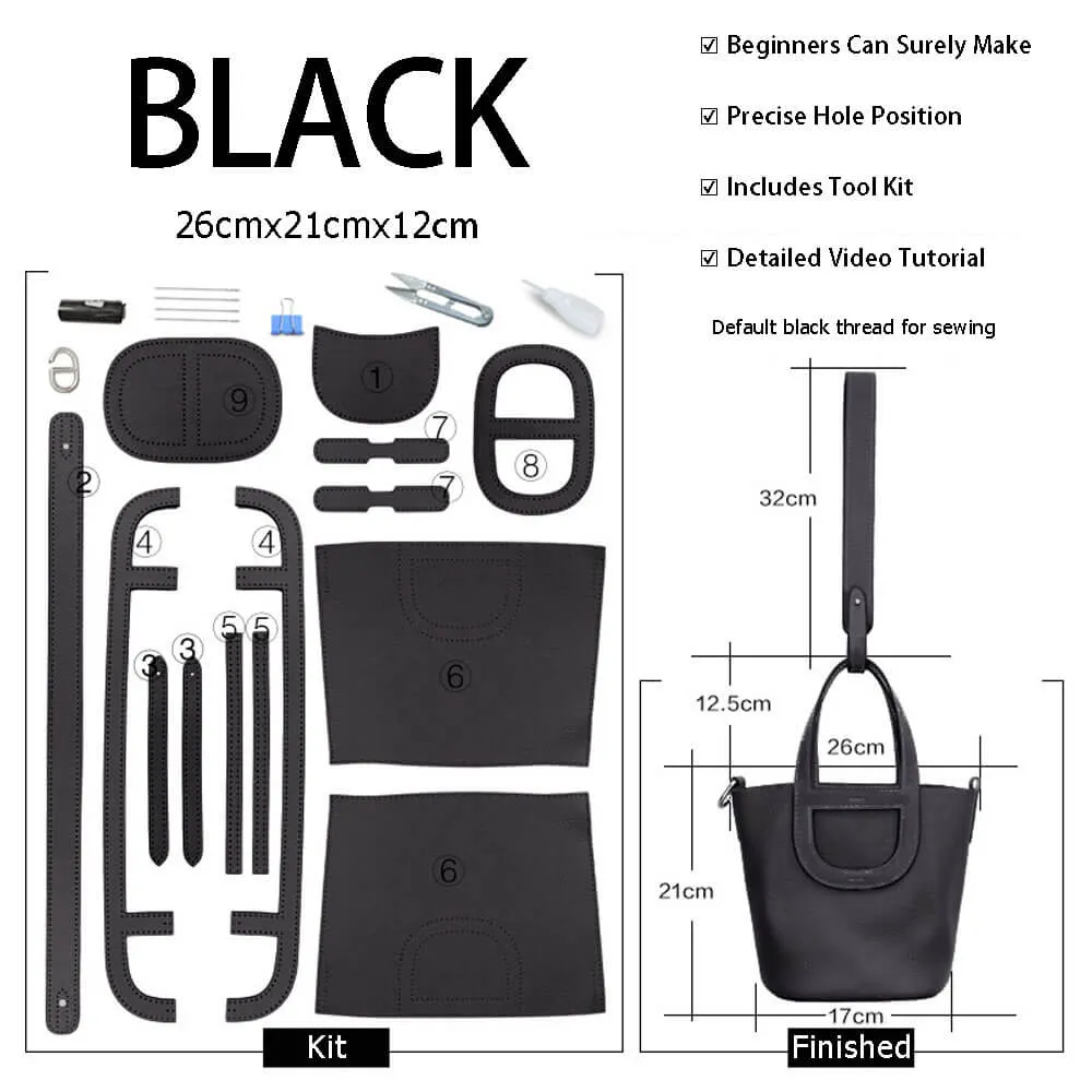 BABYLON™ Leather Small Picotin Lock Bag DIY Kit