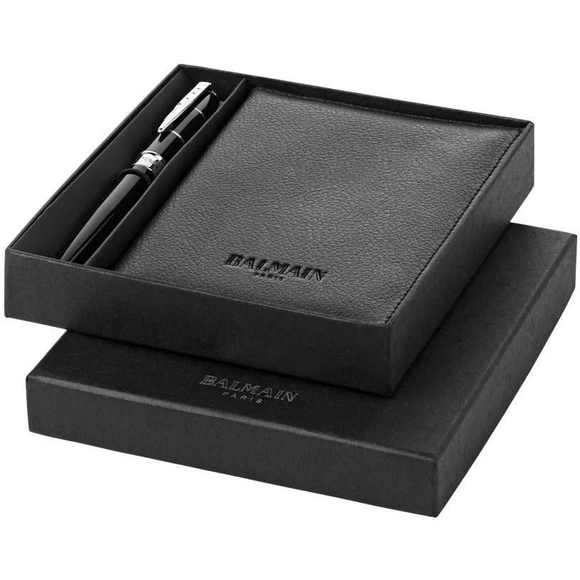 Balmain Ballpoint Pen and Passport Holder Gift Set