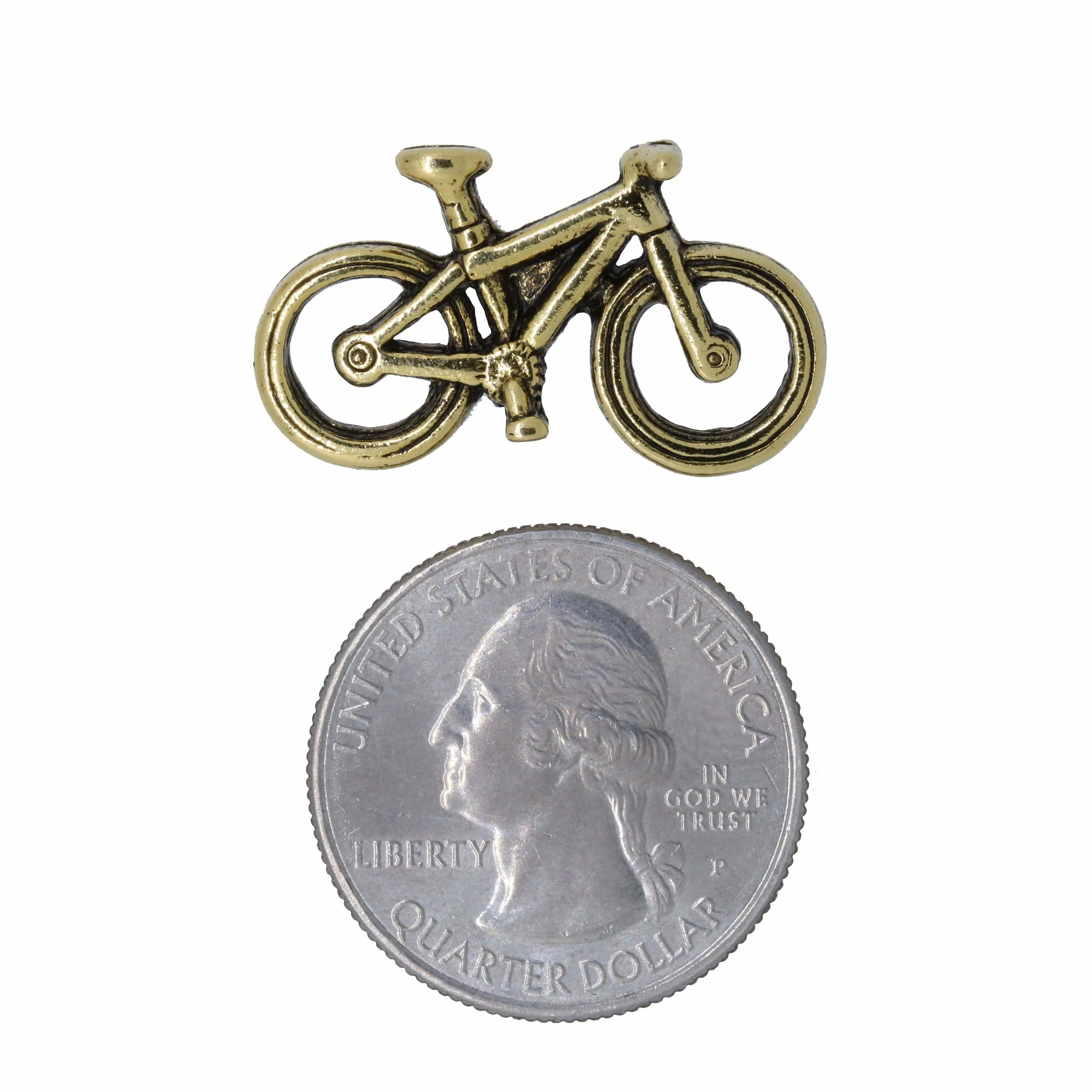 Bicycle Gold Lapel Pin