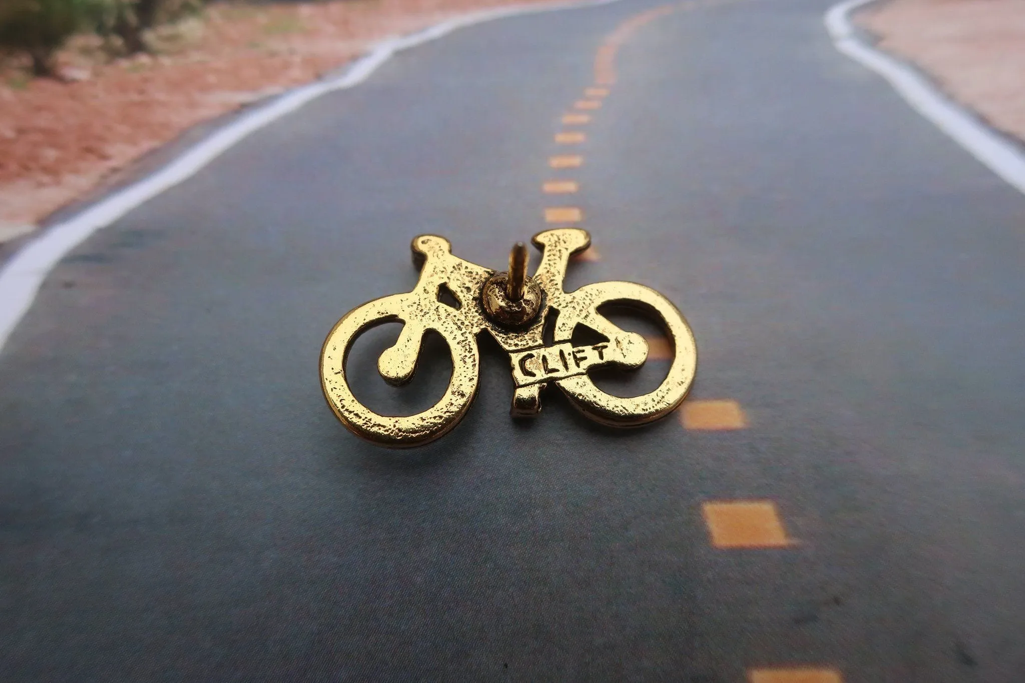 Bicycle Gold Lapel Pin