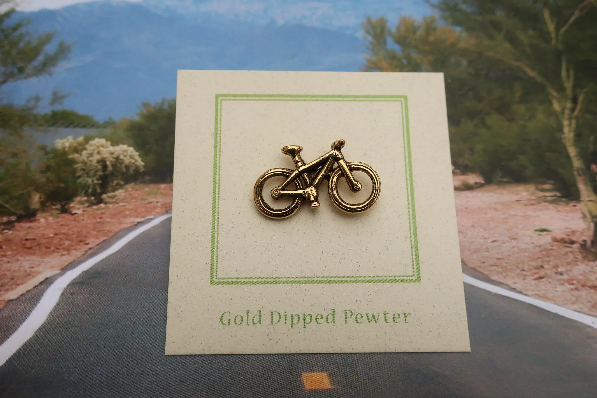 Bicycle Gold Lapel Pin