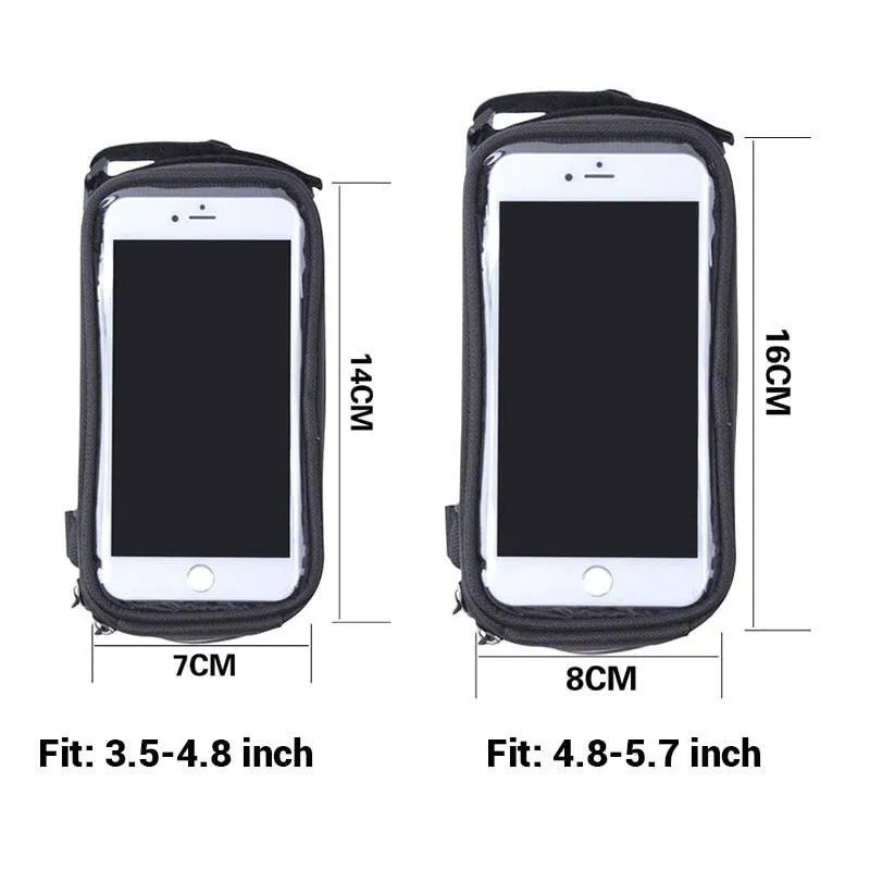 Bicycle Phone Bag Waterproof Reflective Cycling Bag Rainproof Front Touch Screen Road MTB Mountain Bike Phone Bags Accessories