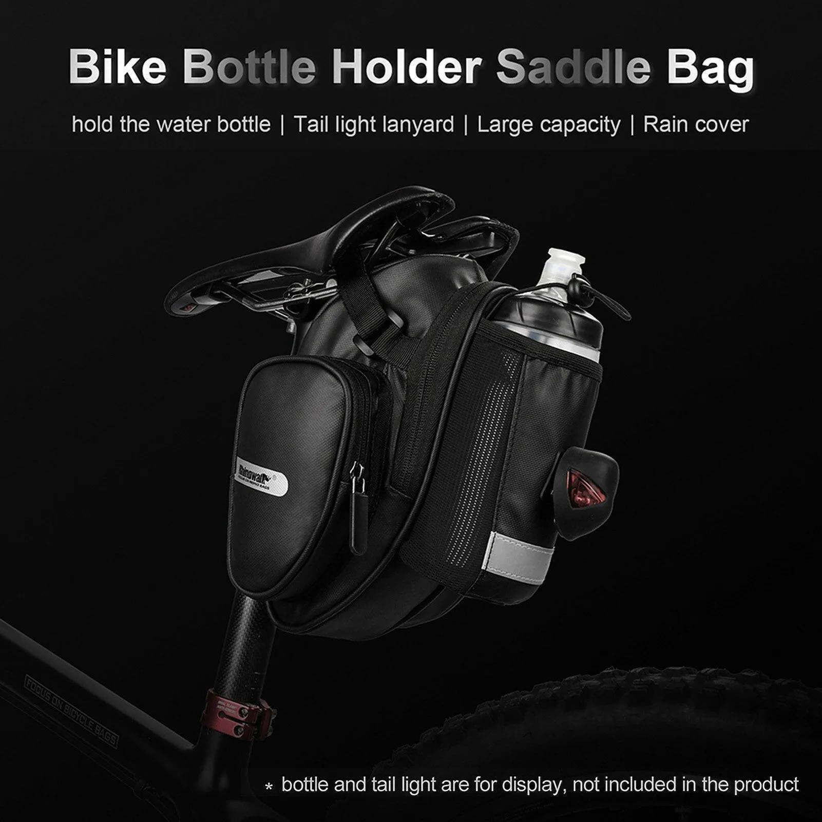 Bicycle Seat Pack Bag Bike Cycling Wedge Pack Waterproof Cycling Pannier Saddle Bag for Mountain Road Bike