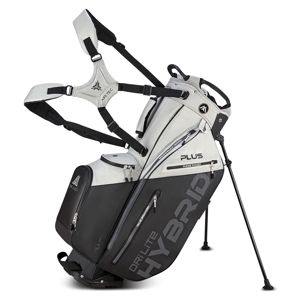 Big Max Dri Lite Hybrid Plus Stand Bag - Black/Grey