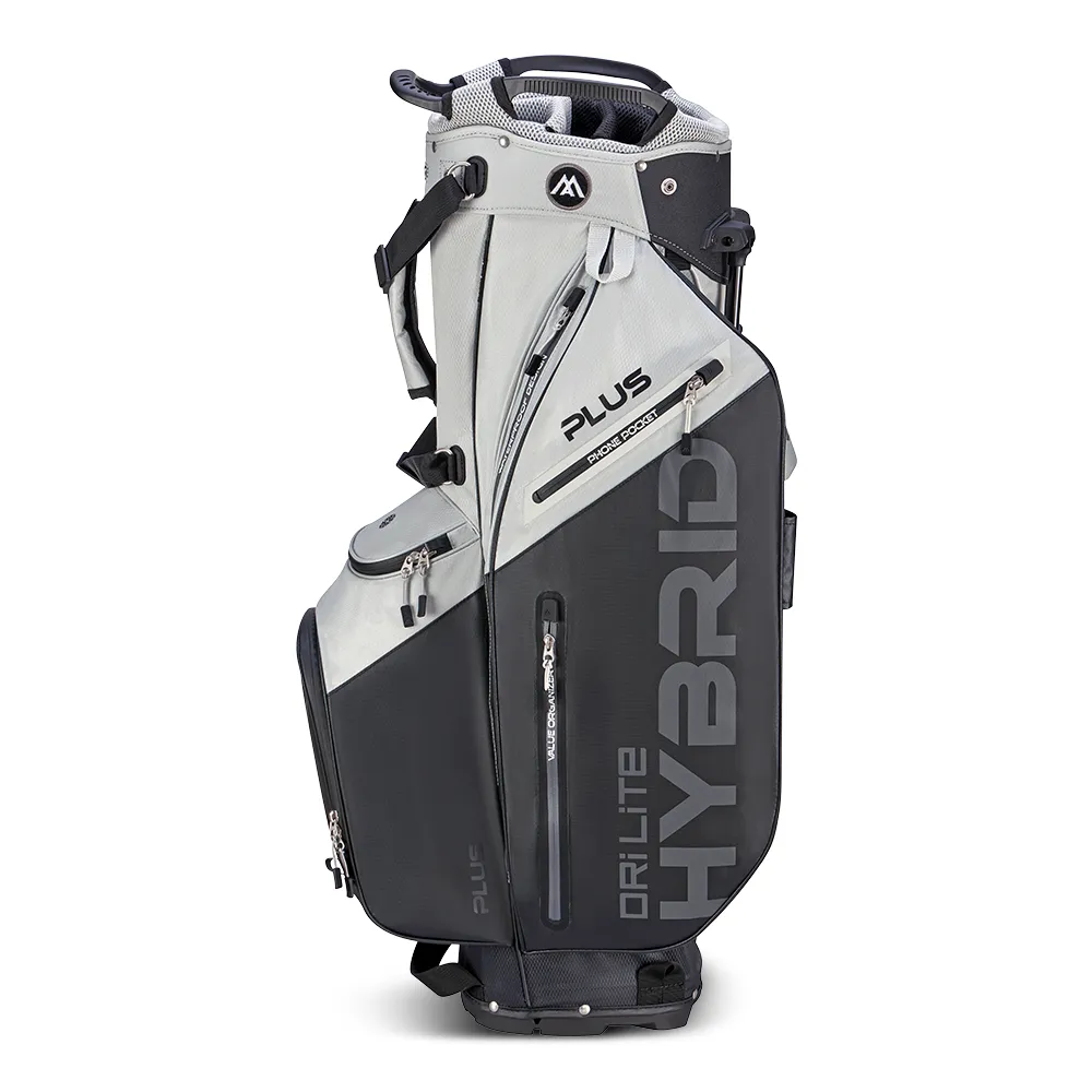 Big Max Dri Lite Hybrid Plus Stand Bag - Black/Grey