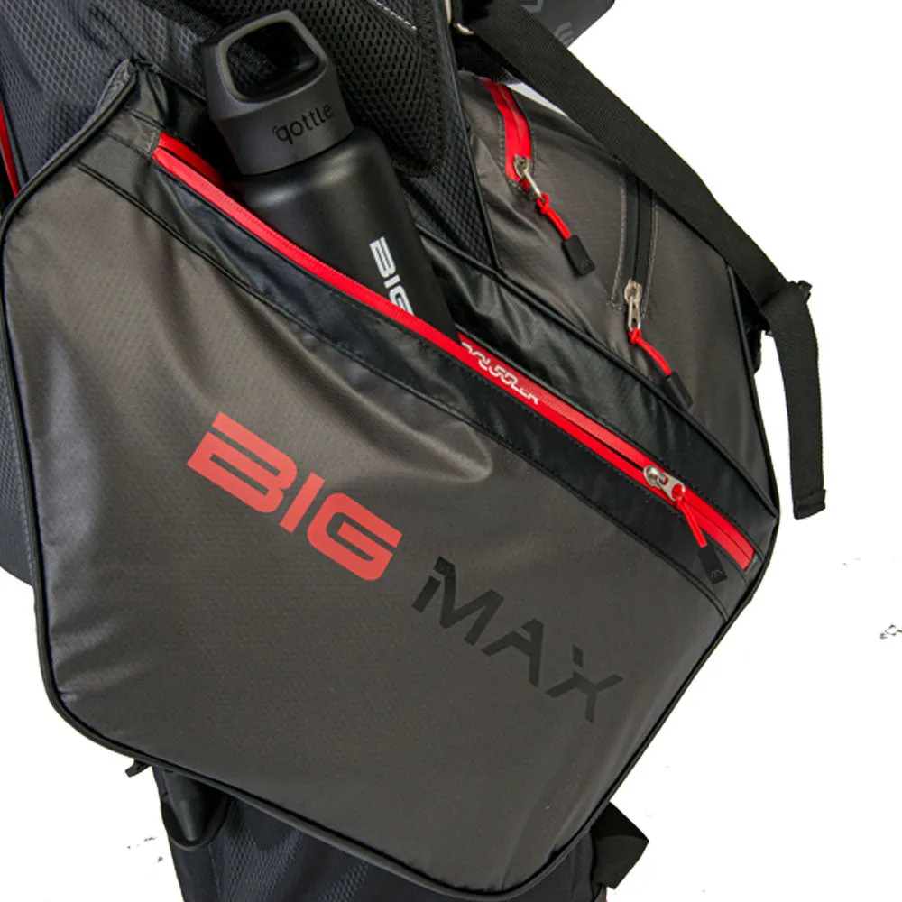 Big Max Dri Lite Hybrid Tour Waterproof Stand Bag - Charcoal/Black/Red