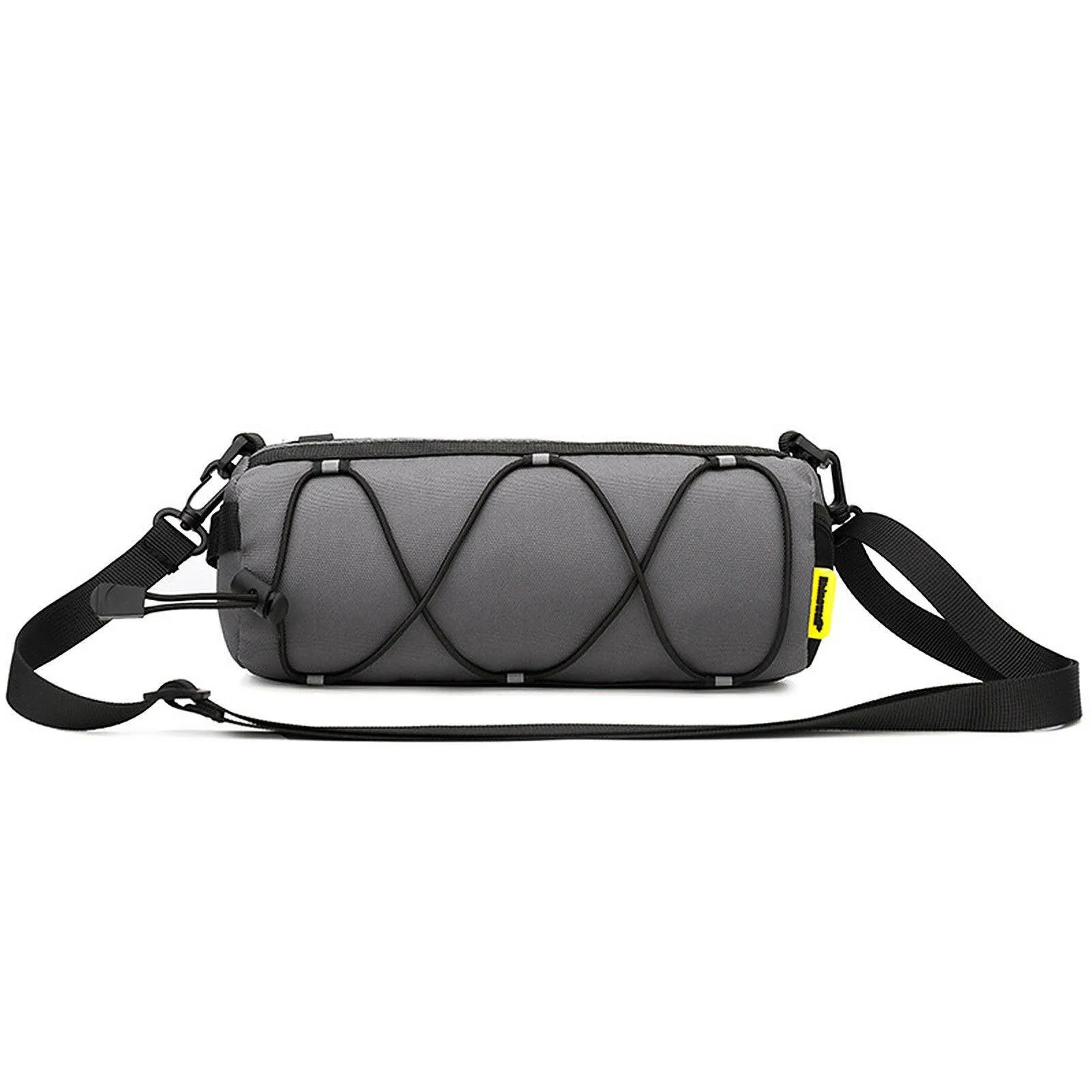 Bike Handlebar Bag Cycling Front Cylinder Storage Bag Bicycle Mobile Phone Holder Front Frame Top Tube Pouch Shoulder Bag Elastic Band