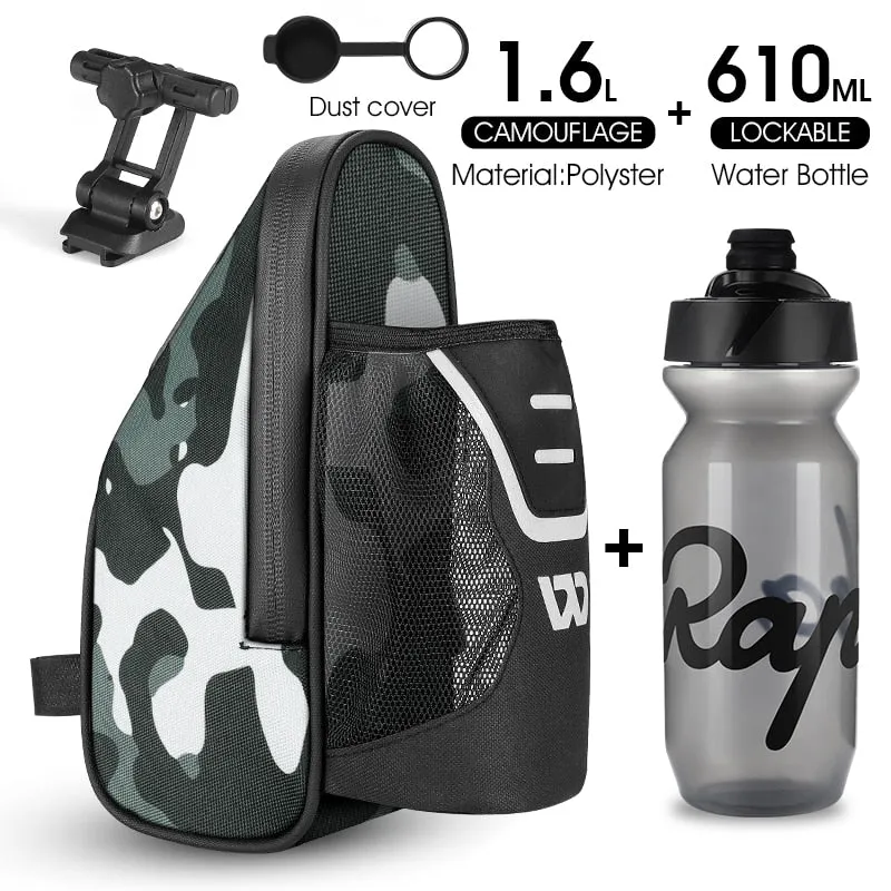 Bike Saddle Bag With Water Bottle Pocket MTB Road Bicycle Under Seat Bag Waterproof Tail Pannier Cycling Accessories