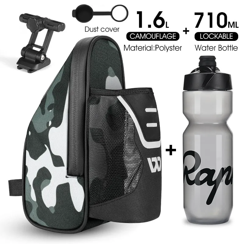 Bike Saddle Bag With Water Bottle Pocket MTB Road Bicycle Under Seat Bag Waterproof Tail Pannier Cycling Accessories