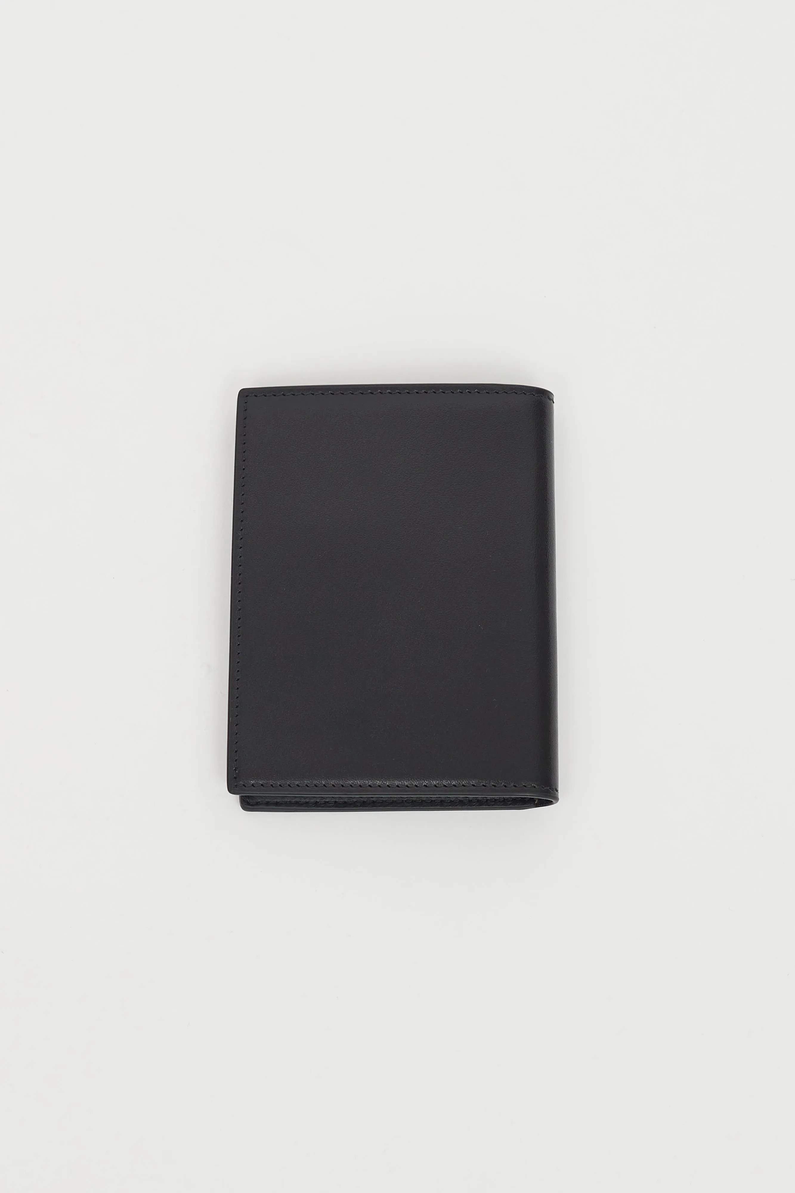 Black Leather Logo Passport Holder