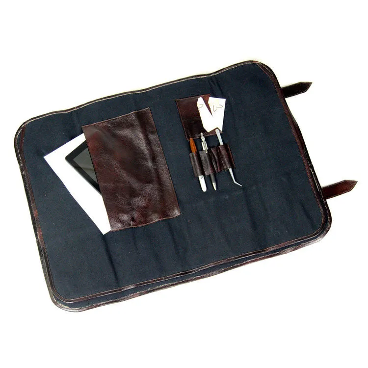 Boldric Khaki 17 Pocket Canvas Knife Bag (Free Shipping)