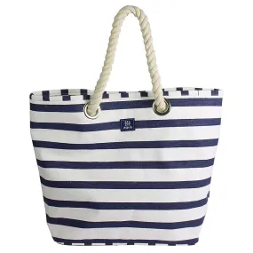 Breton Stripe Canvas Beach Bag