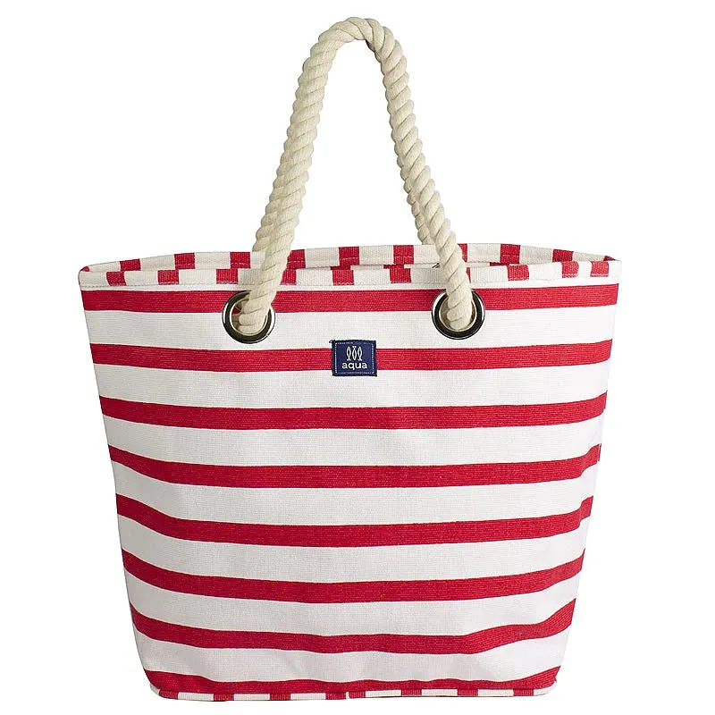 Breton Stripe Canvas Beach Bag