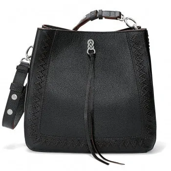 Brighton Handbag Georgia Convertible BLACK Hobo From the Interlok Collection H36523