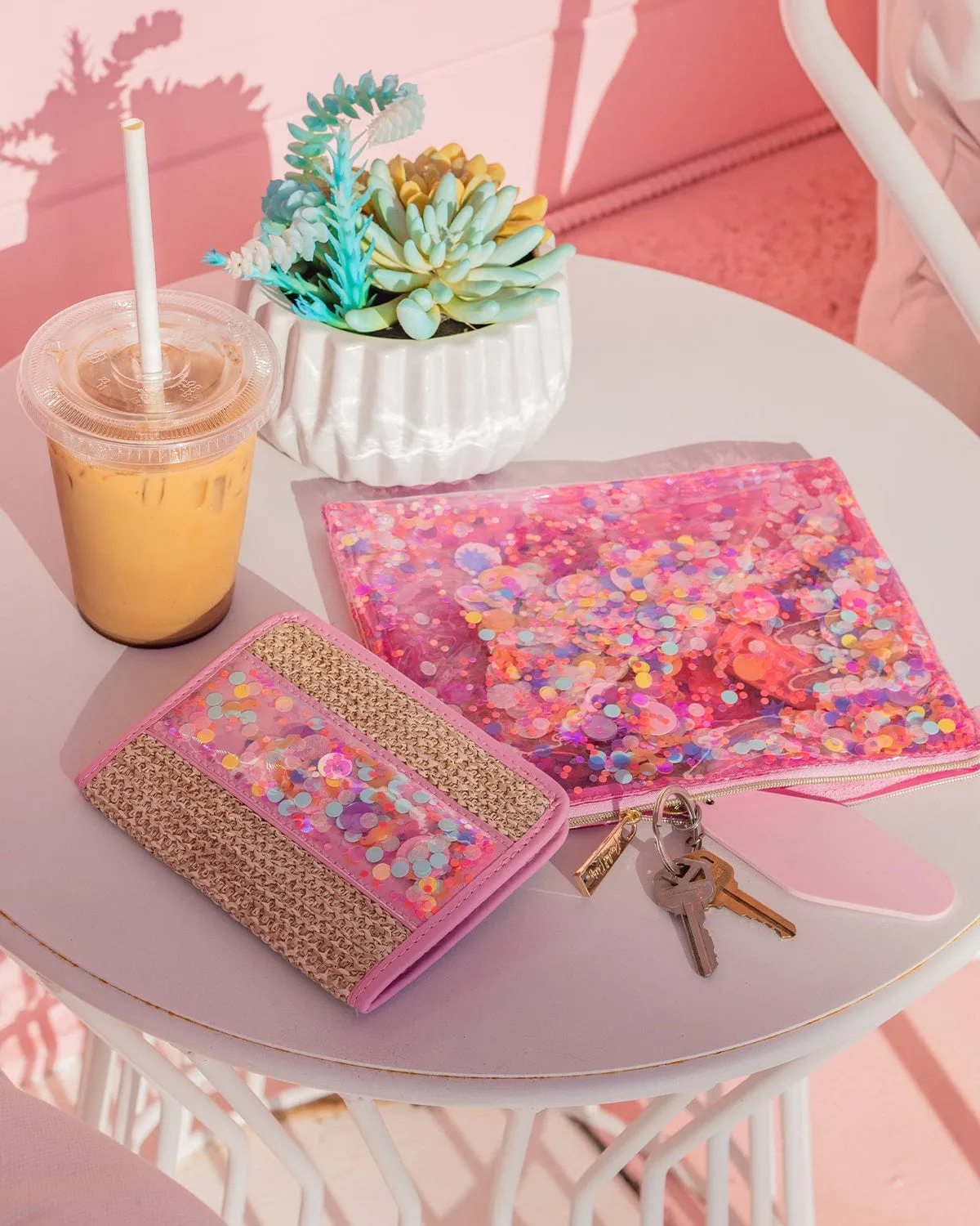 Bring On The Fun Woven Confetti Passport Holder