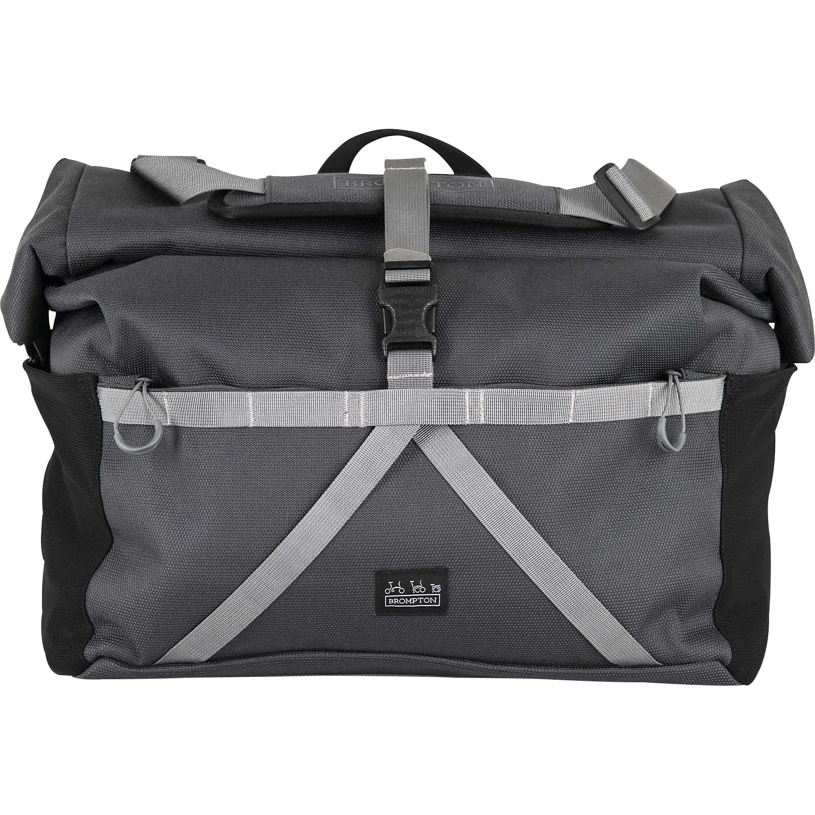 Brompton Borough Large Roll Top Cycling Bag - Grey