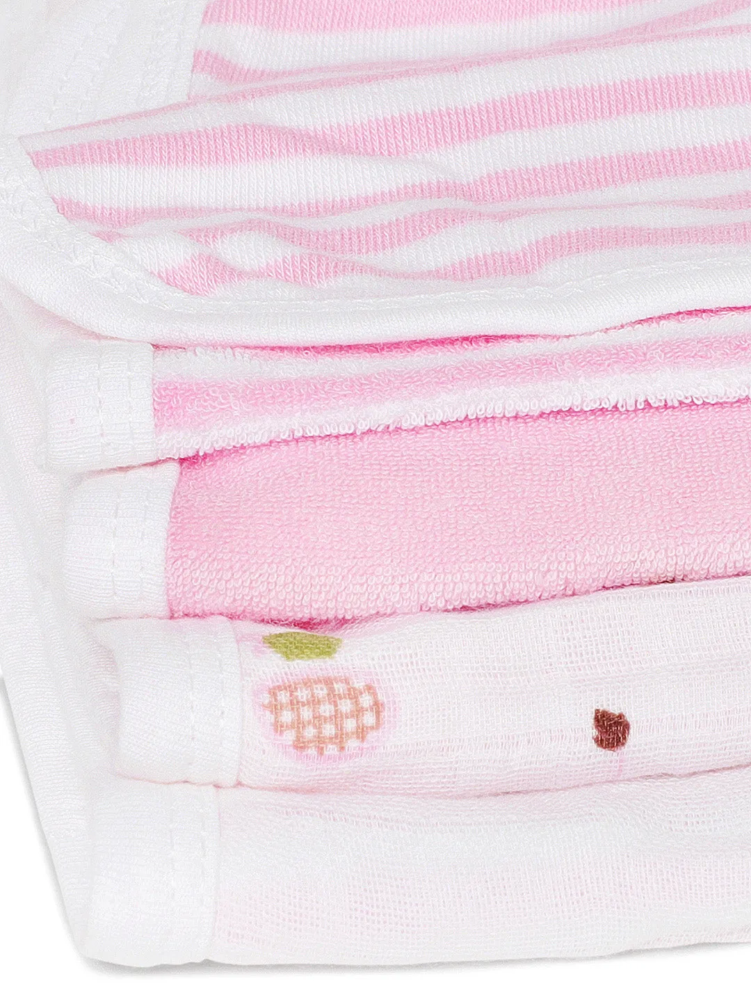 Burpy - Terry Muslin - 4Pc Set - Pink