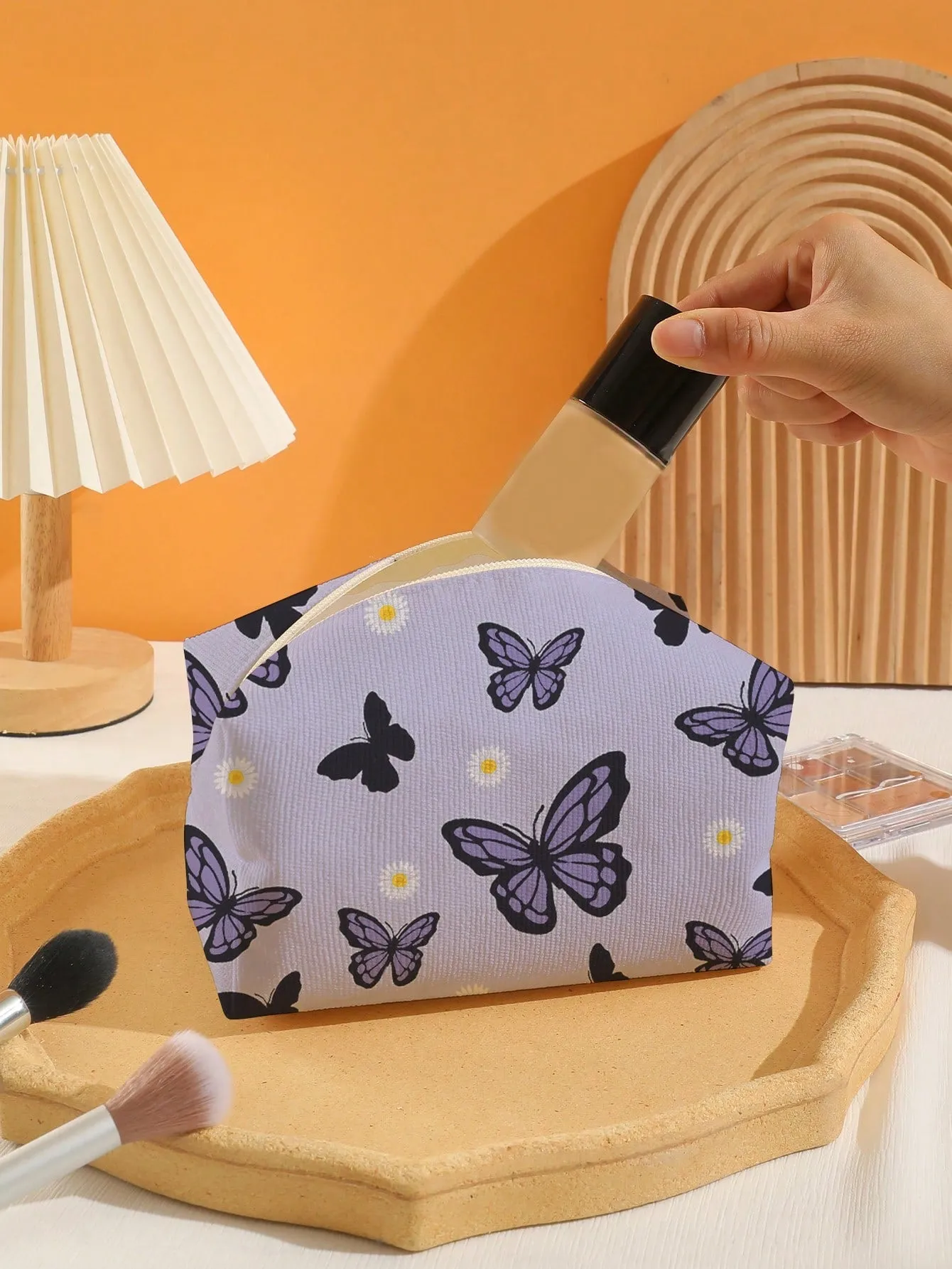 Butterfly Pattern Makeup Bag Cosmetic Organizer Toiletries Bag Makeup Organizer