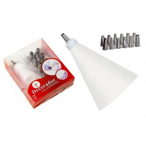 Cake Decorating Icing Nozzles Set Stainless steel 12 Piece Frosting Icing Piping Bag Tips Reusable & Washable