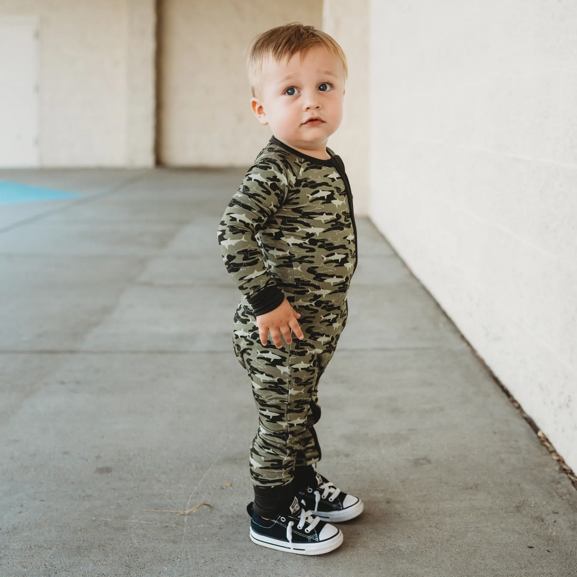 Camo Shark Dream Romper