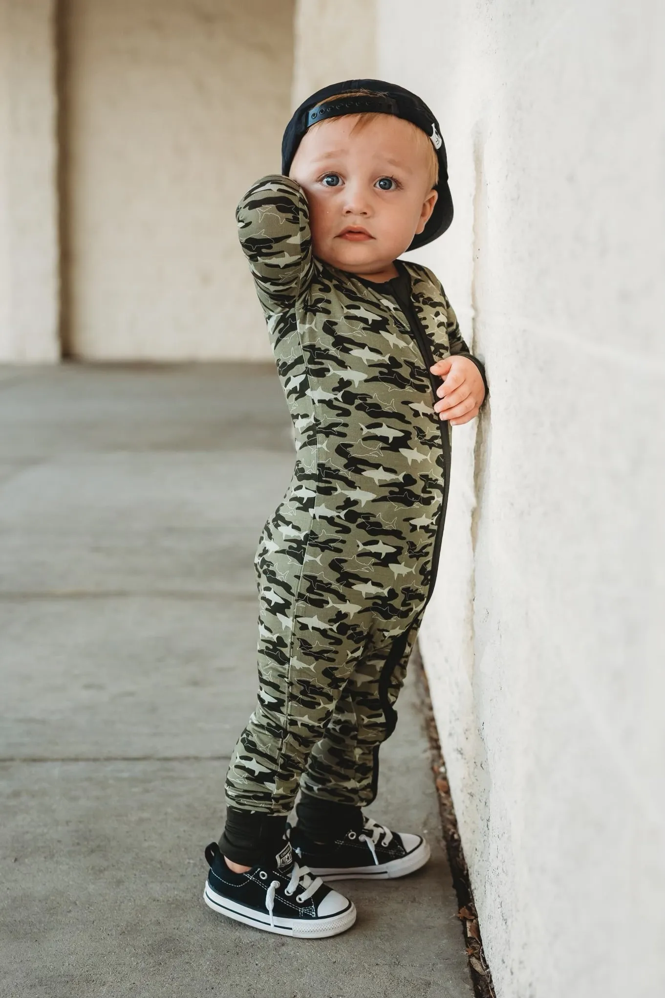 Camo Shark Dream Romper